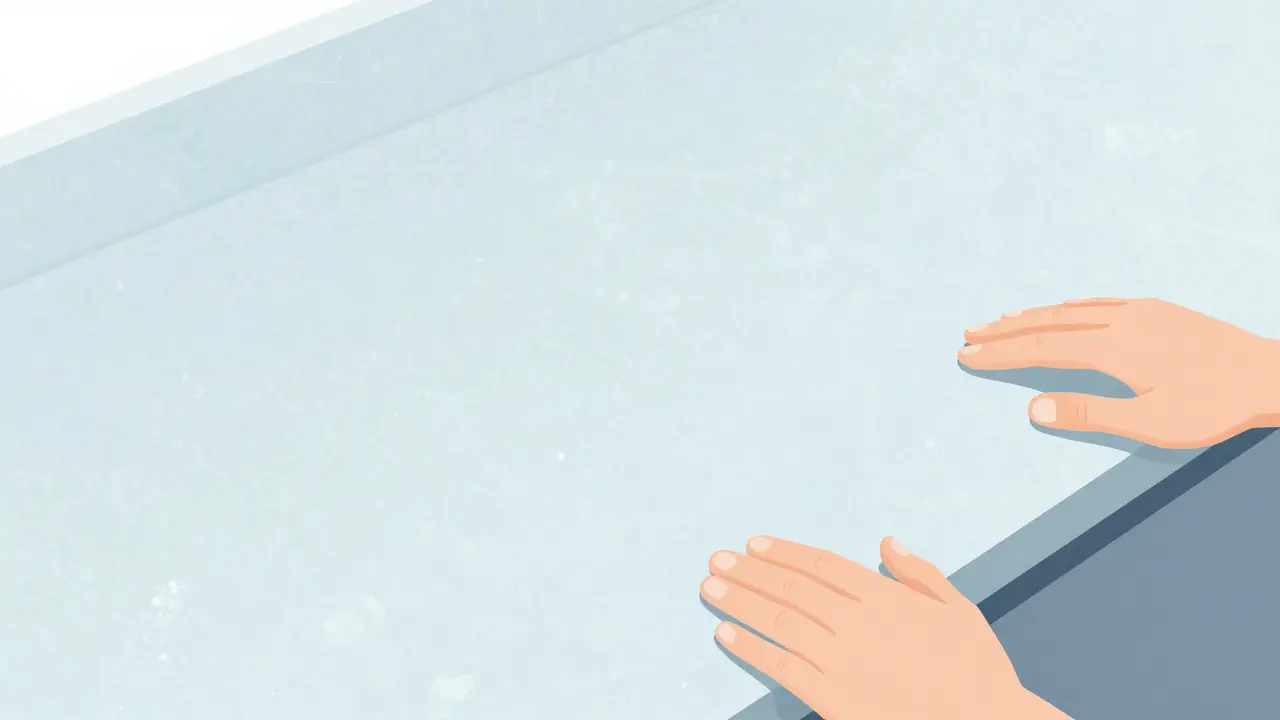 Quartz countertop installation with smooth, consistent pattern surface.